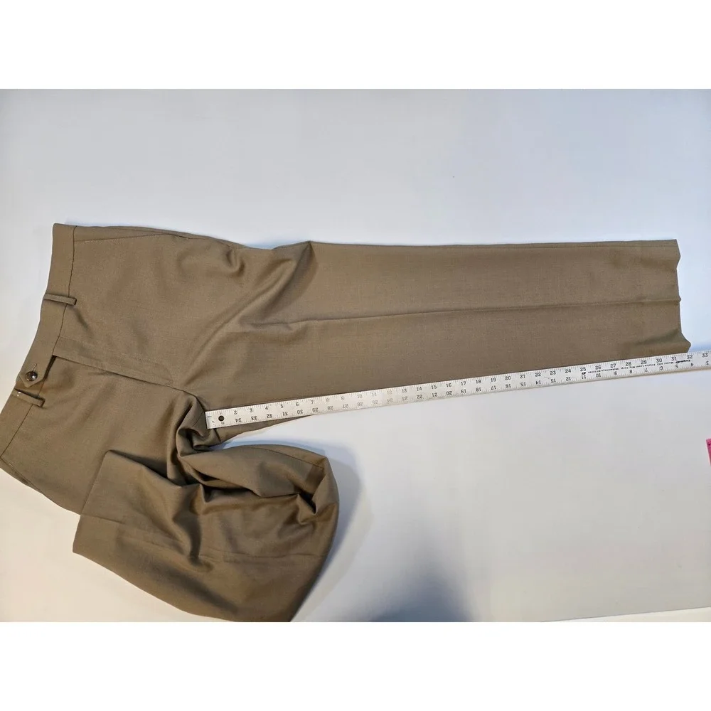 Jos. A. Bank Travelers Mens‎ Tan Wool Tailored Fit Dress Pants 35 Small Holes